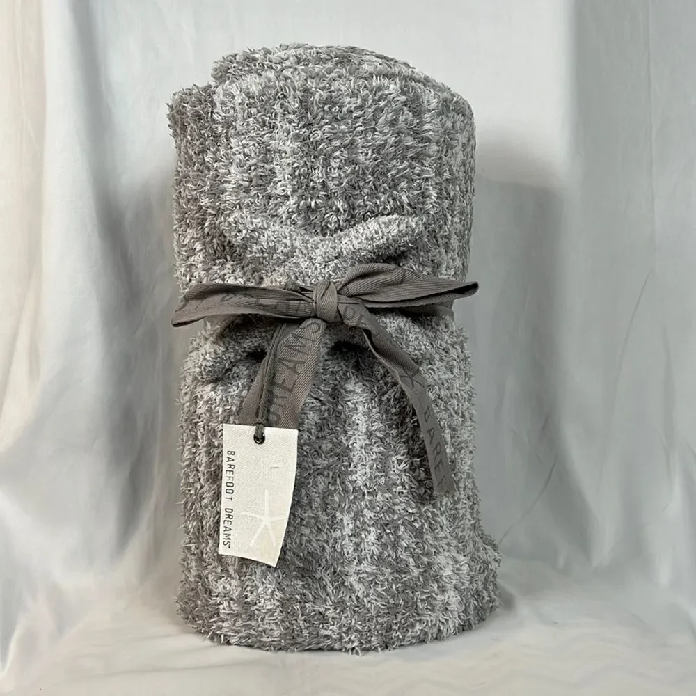 NWT Barefoot Dreams Dove Gray White Pet Bundle Starfish Buddie and Blanket
